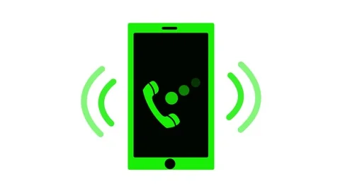 Minimalist Smartphone Ringing Icon Animated, Phone Calling Signal Wave Anim.. Vídeos de archivo 310554531