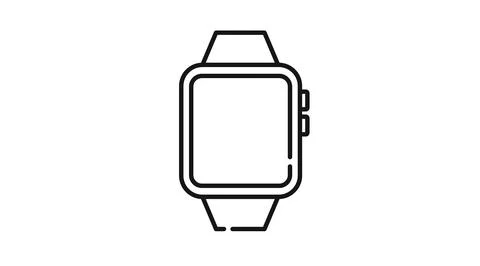 Minimalist smartwatch vector icon Ilustração Stock