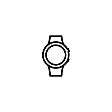 Minimalist smartwatch wearable tech vector icon Stock Illustration
