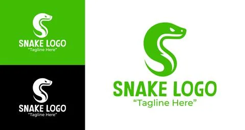 Minimalist Snake Logos with Bold Visual Impact for Contemporary Brands 스톡 일러스트