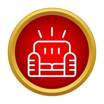 Minimalist sofa icon representing comfort and relaxation Stock Illustration