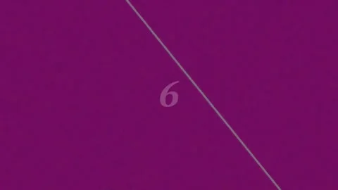 Minimalist solid purple background with white number nine design Stock Footage 342206774