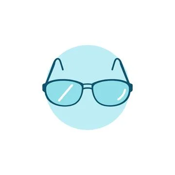 A minimalist spectacle design for vision correction optical clarity and int.. Stock Illustration