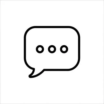 Minimalist Speech Bubble Icon Stock Illustration