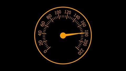 Minimalist Speedometer Animated, Speedometer Animation with Accelerating Ne.. Video stock 311718376