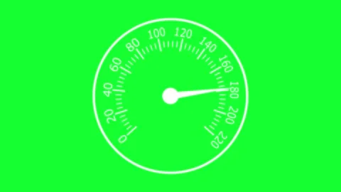 Minimalist Speedometer Animated, Speedometer Animation with Accelerating Ne.. Stock Footage 311718541