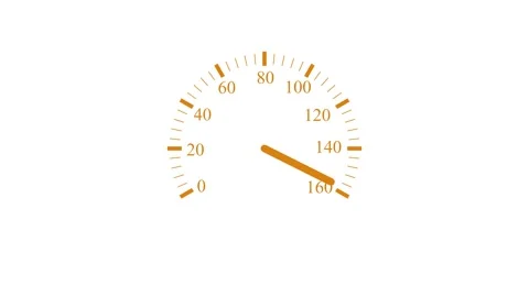 Minimalist Speedometer Animation with Sleek Needle Movement Video stock 309965900