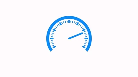 Minimalist Speedometer Icon Animated, Clean Speedometer Gauge Animation in .. Stock Footage 310209000