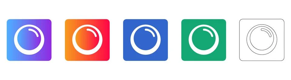 Minimalist Sphere and Circle Interface Icons 스톡 일러스트