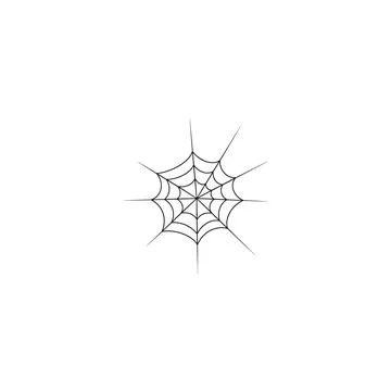 Minimalist spider web graphic Stock Illustration