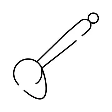 Minimalist spoon outline icon flat design イラスト素材