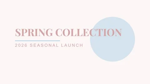 Minimalist Spring Collection Seasonal Launch Presentation Template Stock Footage 336880002