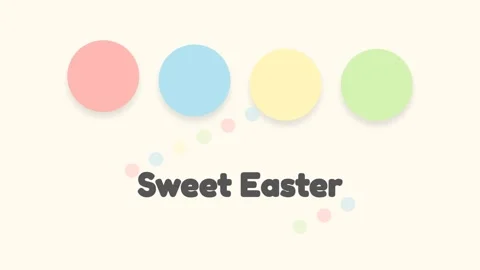 Minimalist Spring Design: Abstract Pastel Circles for Easter Holiday Promotio Stock Footage 336805495