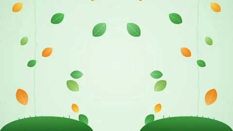 Minimalist spring foliage seamless pattern for seasonal backgrounds and desig Stock Footage 344517878