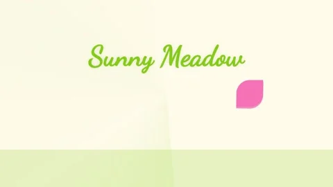 Minimalist spring meadow design with flying flower petals and pastel aestheti Stock Footage 337501063