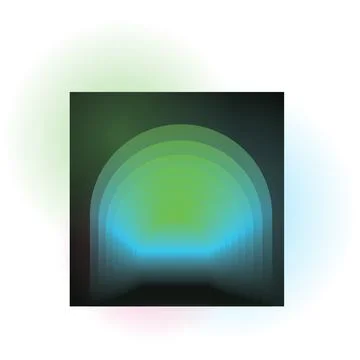 A minimalist square graphic featuring a soft glowing Stock Illustration