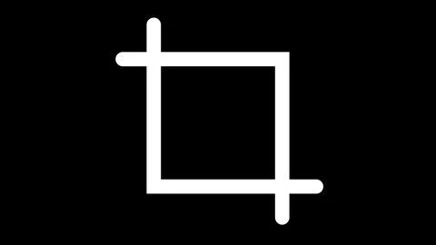 Minimalist Square Icon on Black Background icon Stock Illustration