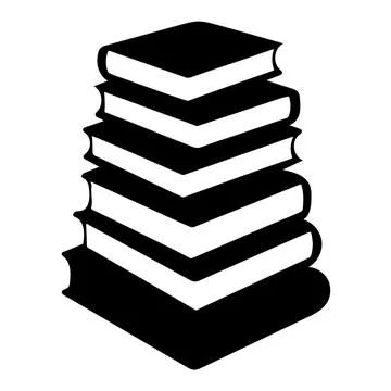 Minimalist Stack of Books Vector Illustration Stock Illustration