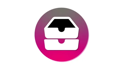 Minimalist stacked drawers icon Stock Footage 276675596