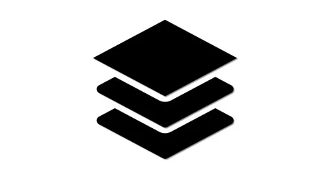 Minimalist Stacked Layers Icon Stock Footage 281183552