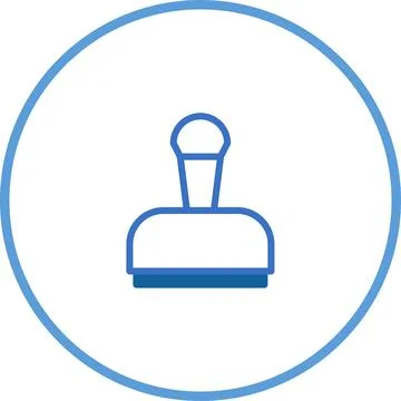 Minimalist stamp icon design for document validation and approval process Stock Illustration