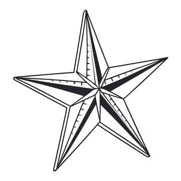 Minimalist Star Flat Vector Graphic Stock Illustration
