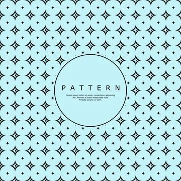 Minimalist star line abstract pattern design. Luxury ornate shape pattern vector Illustrazione stock