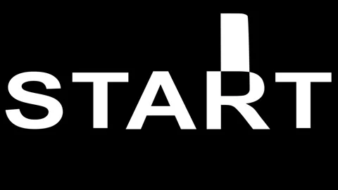 Minimalist start text concept graphic a clean typography graphic Vídeos de archivo 336393403