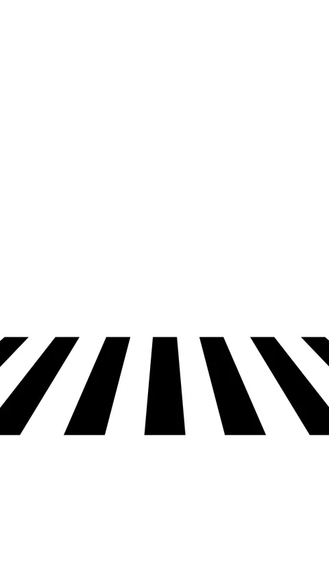 Minimalist Stick Figures Crossing Abstract Pedestrian Crosswalks Vertically Stock Footage 325698784