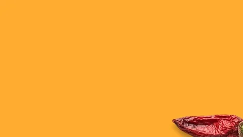 Minimalist Stop Motion Red Pepper Background Stock Footage 296366038
