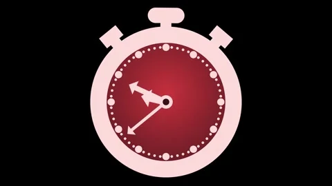 Minimalist Stopwatch Clock Isolated Animation Stock Footage 307062791