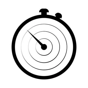 Minimalist Stopwatch with Concentric Circles Vector Illustration Stock-Illustration