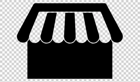 Minimalist striped awning. Stock Illustration