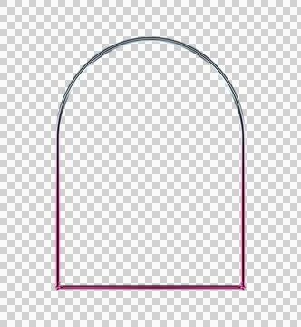 Minimalist of a stylized archway with gradient fill and thin border transparent Stock Illustration