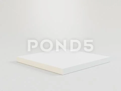 A minimalist, stylized graphic of a rectangular object on a plain surface, .. Stockillustratie