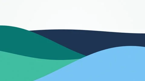 Minimalist stylized rolling hills layered seamless loop motion 動画素材 344318433