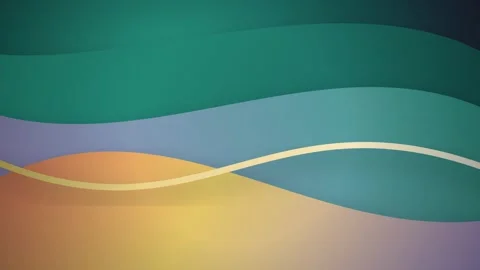 Minimalist stylized waves flow in a seamless loop Stock Footage 342519380