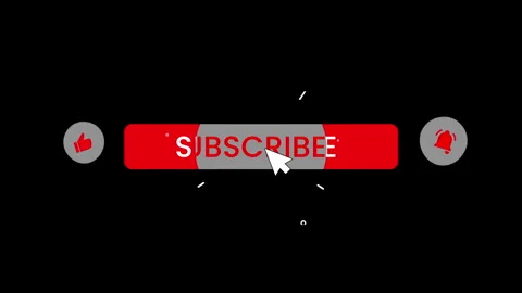 Minimalist Subscribe Button Animation – 4K Loop with Alpha Channel Stock Footage 300698769