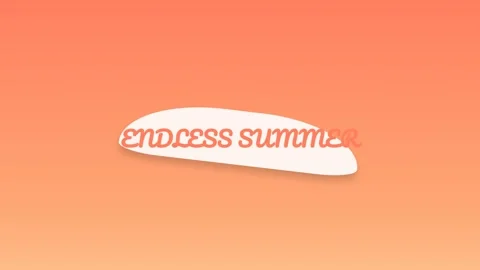 Minimalist summer vibe background with flowing cursive typography Stock Footage 336880098
