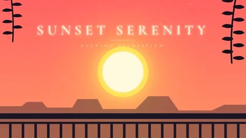 Minimalist sunset serenity graphic background, warm colors and peaceful sky 库存影片 336880218