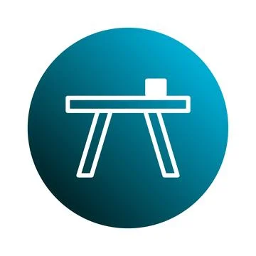 Minimalist table icon design perfect for website interfaces and design, sho.. Illustrazione stock