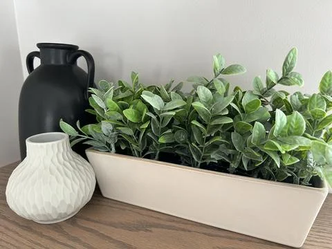 Minimalist tabletop decor Stock Photos