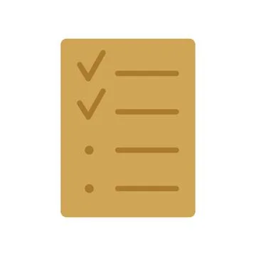 Minimalist task list icon isolated on white Stock Illustration