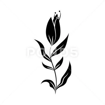 Premium Vector | Vector icon of a branch. botanical illustration in black  color. design element. sketch for tattoos,