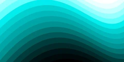 Minimalist teal wave line background template. Abstract curve design vector. Stock Illustration