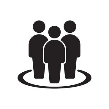 Minimalist Teamwork Icon Stock Illustration