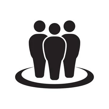 Minimalist Teamwork Icon Stock Illustration