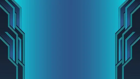 Minimalist Tech Background with Geometric Blue Gradient and Abstract Lines Stock Illustration