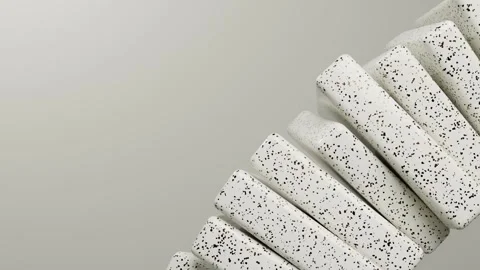 Minimalist Terrazzo Blocks Rotating 3D Video stock 340904202
