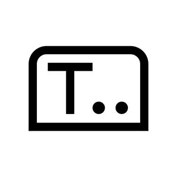 Minimalist text icon with ellipsis for modern branding and typography projects Stock Illustration